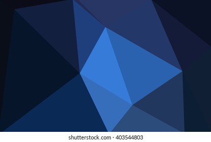Dark blue polygonal illustration, which consist of triangles. Geometric background in Origami style with gradient. Triangular design for your business.