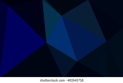 Dark blue polygonal illustration, which consist of triangles. Geometric background in Origami style with gradient. Triangular design for your business.