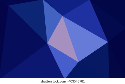 Dark blue polygonal illustration, which consist of triangles. Geometric background in Origami style with gradient. Triangular design for your business.