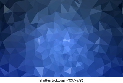 Dark blue polygonal illustration, which consist of triangles. Geometric background in Origami style with gradient. Triangular design for your business.