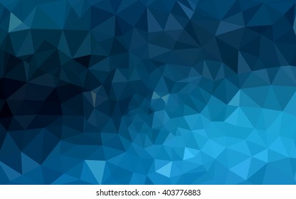 Dark blue polygonal illustration, which consist of triangles. Geometric background in Origami style with gradient. Triangular design for your business.