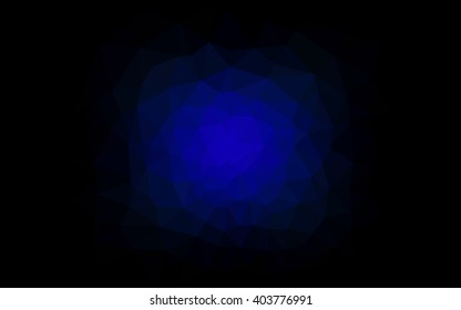 Dark blue polygonal illustration, which consist of triangles. Geometric background in Origami style with gradient. Triangular design for your business.