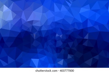 Dark blue polygonal illustration, which consist of triangles. Geometric background in Origami style with gradient. Triangular design for your business.
