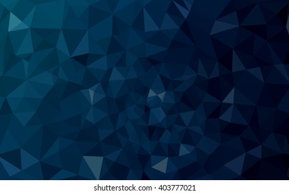 Dark blue polygonal illustration, which consist of triangles. Geometric background in Origami style with gradient. Triangular design for your business.