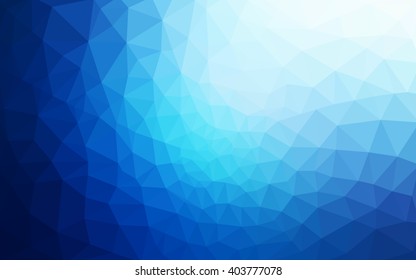 Dark blue polygonal illustration, which consist of triangles. Geometric background in Origami style with gradient. Triangular design for your business.