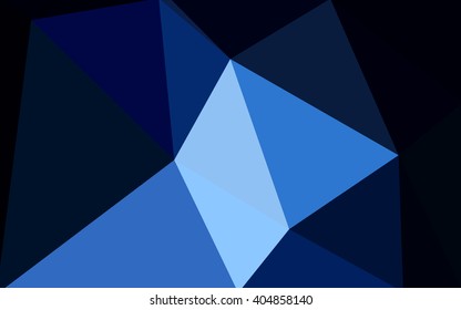 Dark blue polygonal illustration, which consist of triangles. Geometric background in Origami style with gradient. Triangular design for your business.