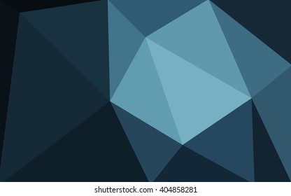 Dark blue polygonal illustration, which consist of triangles. Geometric background in Origami style with gradient. Triangular design for your business.