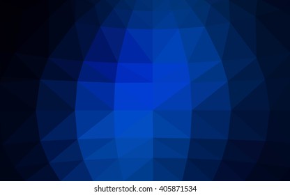 Dark blue polygonal illustration, which consist of triangles. Triangular design for your business. Creative geometric background in Origami style with gradient.
