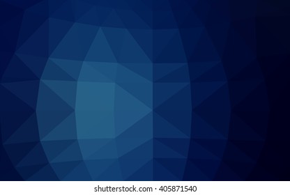 Dark blue polygonal illustration, which consist of triangles. Triangular design for your business. Creative geometric background in Origami style with gradient.