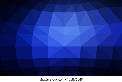Dark blue polygonal illustration, which consist of triangles. Triangular design for your business. Creative geometric background in Origami style with gradient.