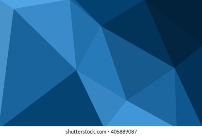 Dark blue polygonal illustration, which consist of triangles. Geometric background in Origami style with gradient. Triangular design for your business.