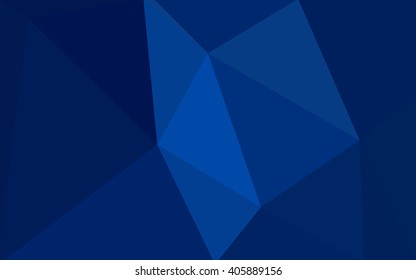 Dark blue polygonal illustration, which consist of triangles. Geometric background in Origami style with gradient. Triangular design for your business.