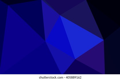 Dark blue polygonal illustration, which consist of triangles. Geometric background in Origami style with gradient. Triangular design for your business.