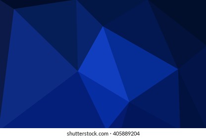 Dark blue polygonal illustration, which consist of triangles. Geometric background in Origami style with gradient. Triangular design for your business.