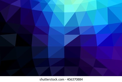 Dark blue polygonal illustration, which consist of triangles. Triangular design for your business. Creative geometric background in Origami style with gradient.