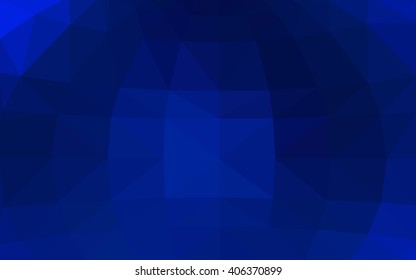 Dark blue polygonal illustration, which consist of triangles. Triangular design for your business. Creative geometric background in Origami style with gradient.
