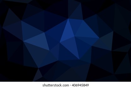 Dark blue polygonal illustration, which consist of triangles. Triangular design for your business. Creative geometric background in Origami style with gradient.