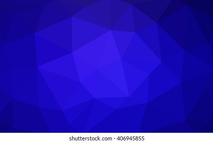 Dark blue polygonal illustration, which consist of triangles. Triangular design for your business. Creative geometric background in Origami style with gradient.
