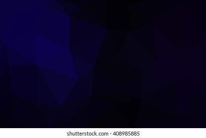 Dark blue polygonal illustration, which consist of triangles. Triangular design for your business. Creative geometric background in Origami style with gradient.
