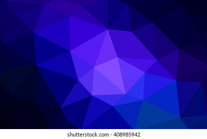 Dark blue polygonal illustration, which consist of triangles. Triangular design for your business. Creative geometric background in Origami style with gradient.