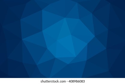 Dark blue polygonal illustration, which consist of triangles. Triangular design for your business. Creative geometric background in Origami style with gradient.