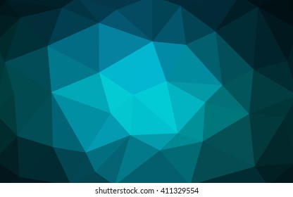 Dark blue polygonal illustration, which consist of triangles. Triangular design for your business. Creative geometric background in Origami style with gradient.