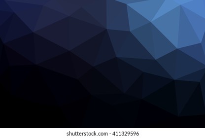 Dark blue polygonal illustration, which consist of triangles. Triangular design for your business. Creative geometric background in Origami style with gradient.