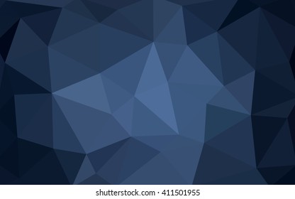 Dark blue polygonal illustration, which consist of triangles. Triangular design for your business. Creative geometric background in Origami style with gradient.