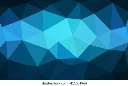 Dark blue polygonal illustration, which consist of triangles. Triangular design for your business. Creative geometric background in Origami style with gradient.