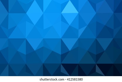 Dark blue polygonal illustration, which consist of triangles. Geometric background in Origami style with gradient. Triangular design for your business.