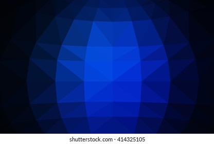 Dark blue polygonal illustration, which consist of triangles. Triangular design for your business. Creative geometric background in Origami style with gradient.