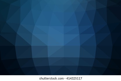 Dark blue polygonal illustration, which consist of triangles. Triangular design for your business. Creative geometric background in Origami style with gradient.