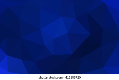 Dark blue polygonal illustration, which consist of triangles. Triangular design for your business. Creative geometric background in Origami style with gradient.
