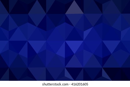 Dark blue polygonal illustration, which consist of triangles. Geometric background in Origami style with gradient. Triangular design for your business.