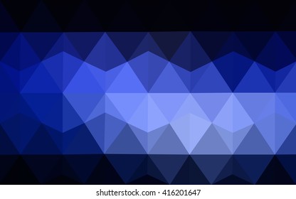 Dark blue polygonal illustration, which consist of triangles. Geometric background in Origami style with gradient. Triangular design for your business.