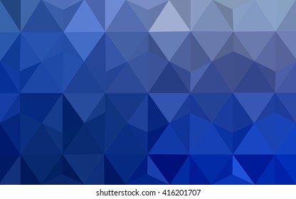 Dark blue polygonal illustration, which consist of triangles. Geometric background in Origami style with gradient. Triangular design for your business.