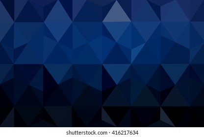 Dark blue polygonal illustration, which consist of triangles. Geometric background in Origami style with gradient. Triangular design for your business.
