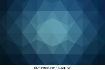 Dark blue polygonal illustration, which consist of triangles. Geometric background in Origami style with gradient. Triangular design for your business.