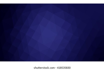 Dark blue polygonal illustration, which consist of triangles. Geometric background in Origami style with gradient. Triangular design for your business.