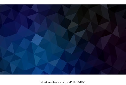 Dark blue polygonal illustration, which consist of triangles. Geometric background in Origami style with gradient. Triangular design for your business.