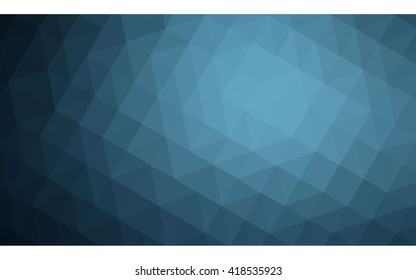 Dark blue polygonal illustration, which consist of triangles. Geometric background in Origami style with gradient. Triangular design for your business.