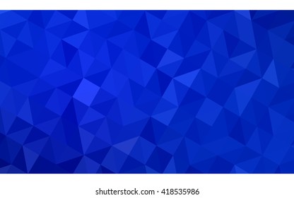 Dark blue polygonal illustration, which consist of triangles. Geometric background in Origami style with gradient. Triangular design for your business.