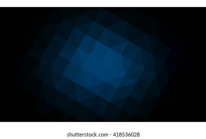 Dark blue polygonal illustration, which consist of triangles. Geometric background in Origami style with gradient. Triangular design for your business.