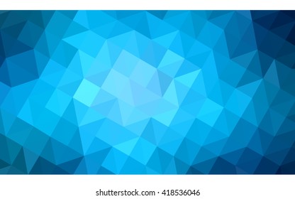 Dark blue polygonal illustration, which consist of triangles. Geometric background in Origami style with gradient. Triangular design for your business.