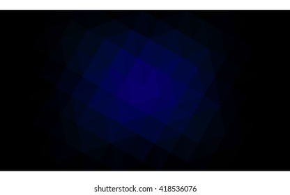 Dark blue polygonal illustration, which consist of triangles. Geometric background in Origami style with gradient. Triangular design for your business.