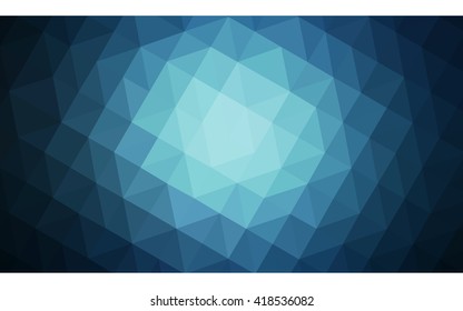 Dark blue polygonal illustration, which consist of triangles. Geometric background in Origami style with gradient. Triangular design for your business.