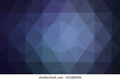 Dark blue polygonal illustration, which consist of triangles. Geometric background in Origami style with gradient. Triangular design for your business.