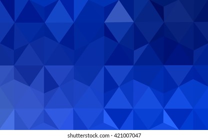 Dark blue polygonal illustration, which consist of triangles. Geometric background in Origami style with gradient. Triangular design for your business.