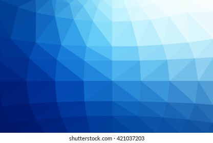 Dark blue polygonal illustration, which consist of triangles. Triangular design for your business. Creative geometric background in Origami style with gradient.