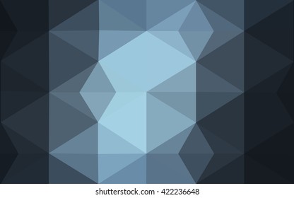 Dark blue polygonal illustration, which consist of triangles. Geometric background in Origami style with gradient. Triangular design for your business.